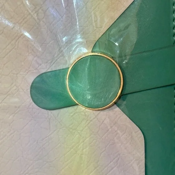 🔷🔹Tiffany & Co. Cream and Green Leather Accessory - Picture 13 of 13